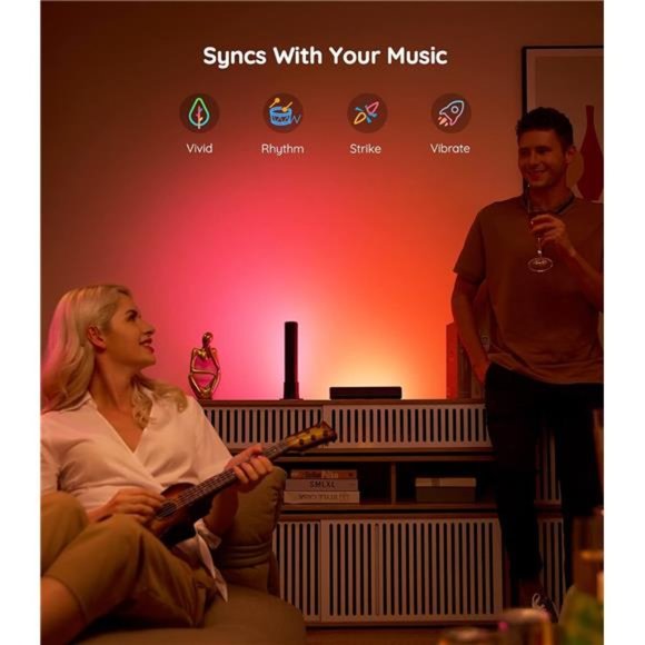 Smart Light Bars, RGBICWW Smart LED Lights with 12 Scene Modes and Music Modes - Picture 4 of 6